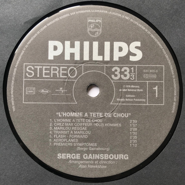 Gainsbourg* : L'Homme À Tête De Chou (LP, Album, RE, 180)