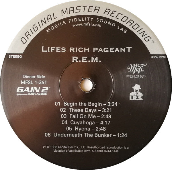 R.E.M. : Lifes Rich Pageant (LP, Album, Ltd, Num, RE, RM, Gre)