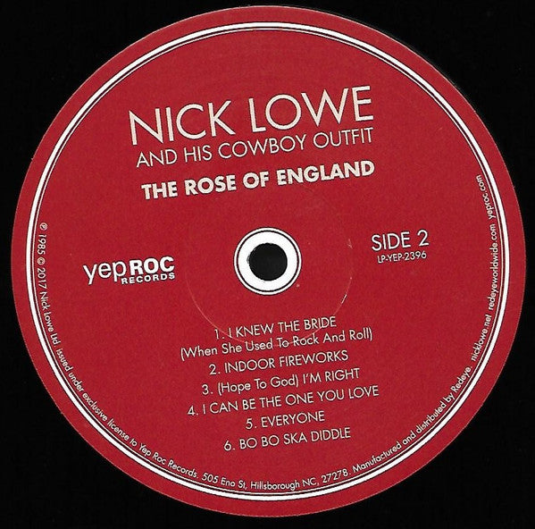 Nick Lowe And His Cowboy Outfit : The Rose Of England (LP, Album, RE, RM)