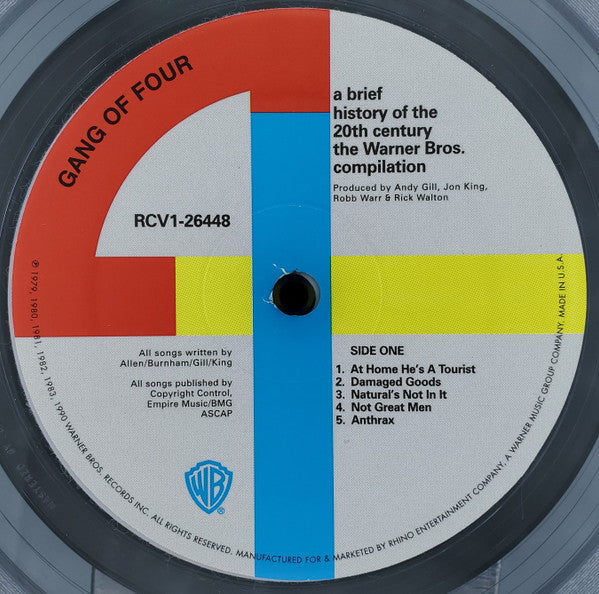Gang Of Four : A Brief History Of The Twentieth Century (2xLP, Comp, RE, Cle)