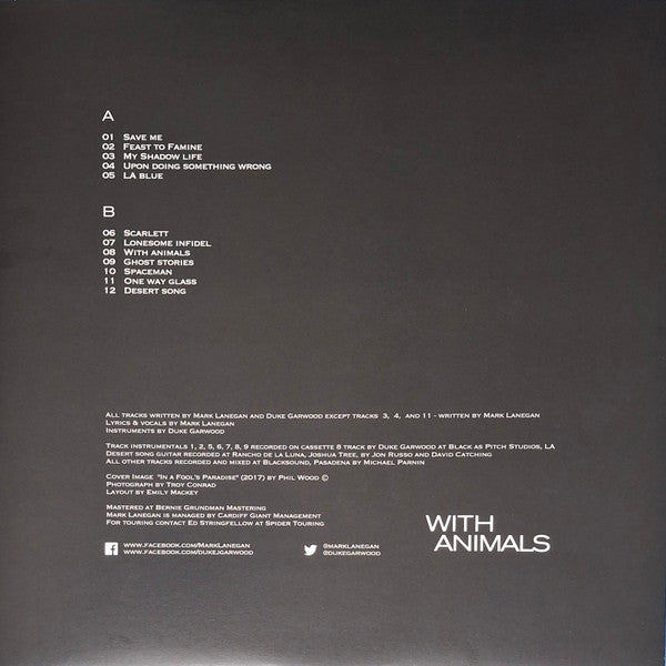 Mark Lanegan & Duke Garwood : With Animals (LP, Album, Ltd, 180)