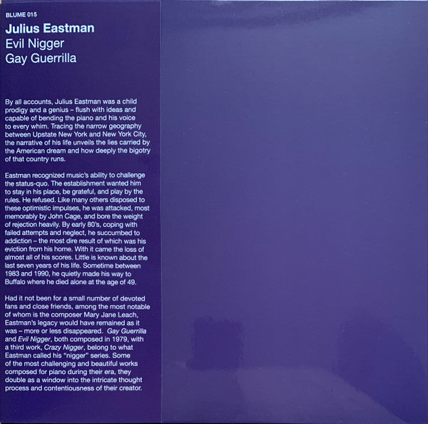 Julius Eastman : The Nigger Series (2xLP, Album, Ltd, Pur)