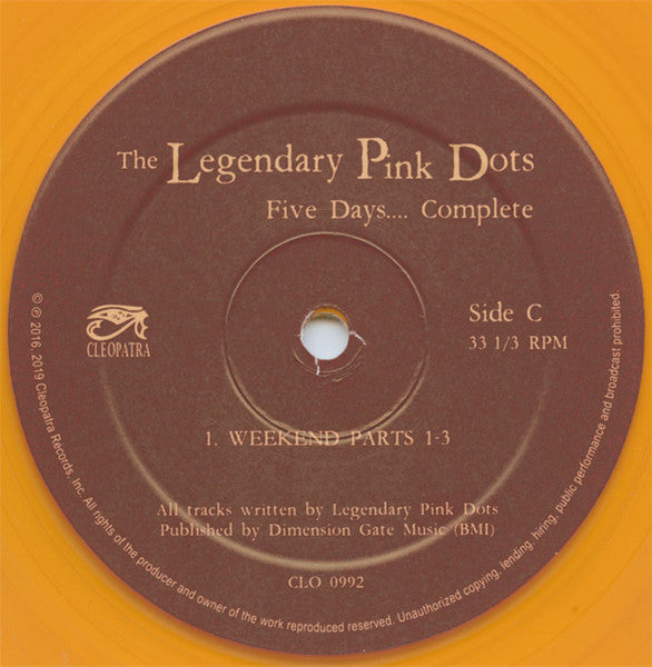 The Legendary Pink Dots : Five Days.... Complete (2xLP, Album, Comp, Ltd, Ora)