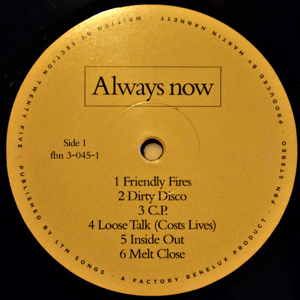 Section 25 : Always Now (LP, Album, RE + LP, Comp, RE, Cle + LP, Album, Yel)