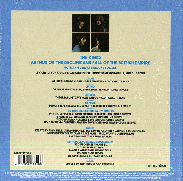 The Kinks : Arthur Or The Decline And Fall Of The British Empire (Box, Ltd, 50t + CD, RE, RM + CD, Mono, RE, RM + CD)