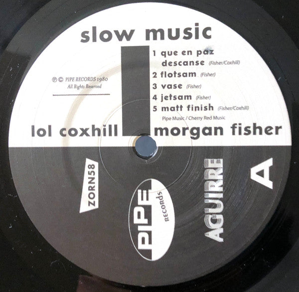 Lol Coxhill & Morgan-Fisher* : Slow Music (LP, Album, RE)