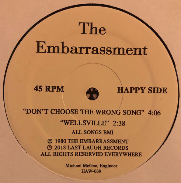 The Embarrassment : The Embarrassment EP (12", EP, RE)
