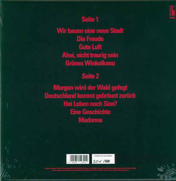 Palais Schaumburg : Palais Schaumburg (LP, Album, Ltd, Num, RE, Red)