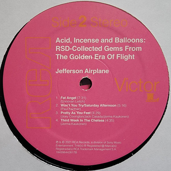 Jefferson Airplane : Acid, Incense And Balloons: RSD-Collected Gems From The Golden Era Of Flight (LP, Album, RSD, Comp, RM)