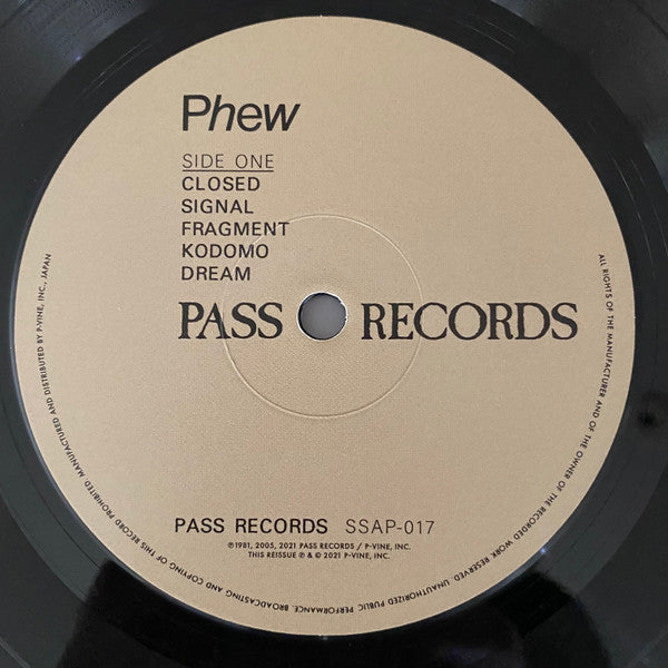 Phew : Phew (LP, Album, Ltd, RE, RM)