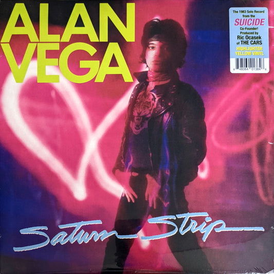 Alan Vega : Saturn Strip (LP, Album, Ltd, RE, Yel)