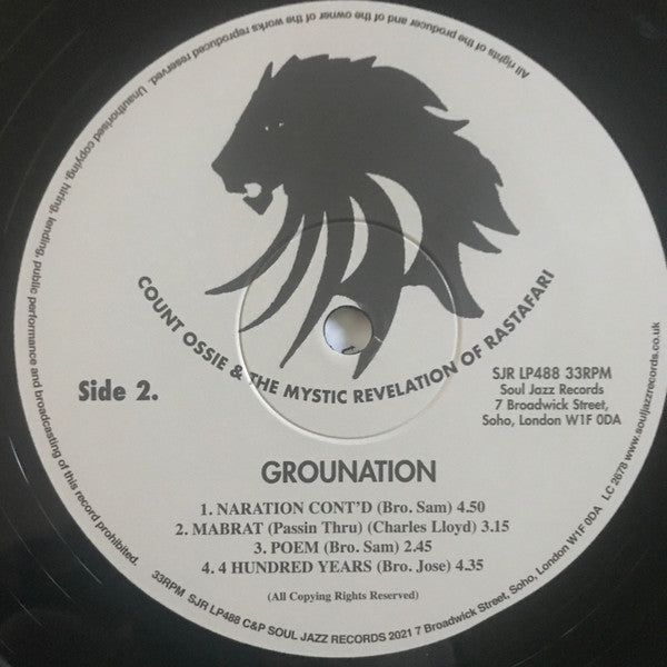 Count Ossie & The Mystic Revelation Of Rastafari* : Grounation (3xLP, Album, RE)