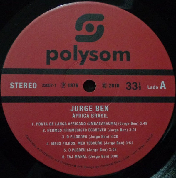 Jorge Ben : África Brasil (LP, Album, RE)