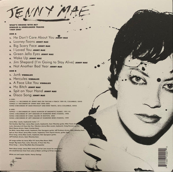 Jenny Mae : What's Wrong With Me? (Singles & Unreleased Tracks 1989-2017) (LP, Comp)