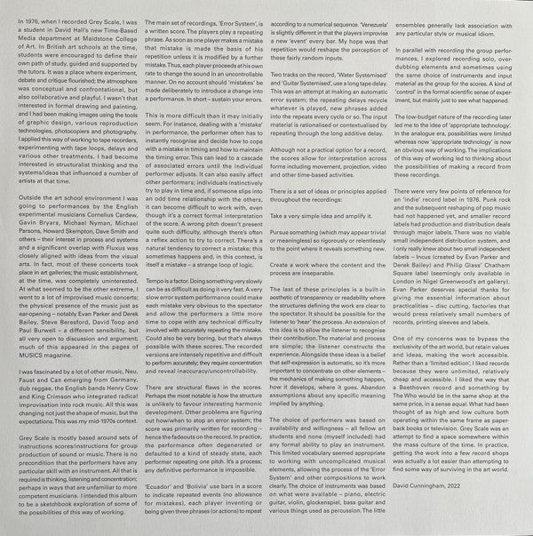 David Cunningham : Grey Scale (LP, Album, RE)