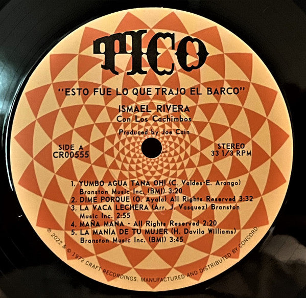 Ismael Rivera Y Sus Cachimbos : Esto Fue Lo Que Trajo El Barco (LP, Album, RE, 180)