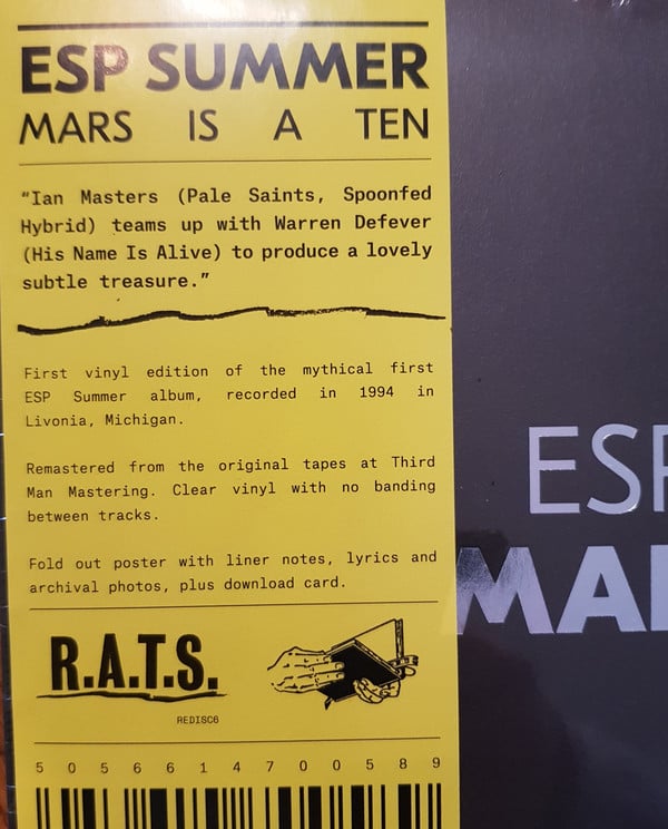ESP Summer : Mars Is A Ten (LP, Album, Cle)