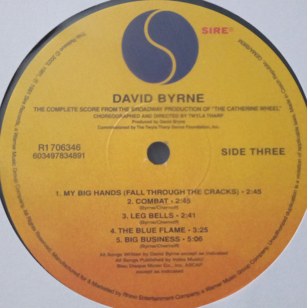 David Byrne : The Complete Score From The Broadway Production Of "The Catherine Wheel" (2xLP, Album, RSD, RE)