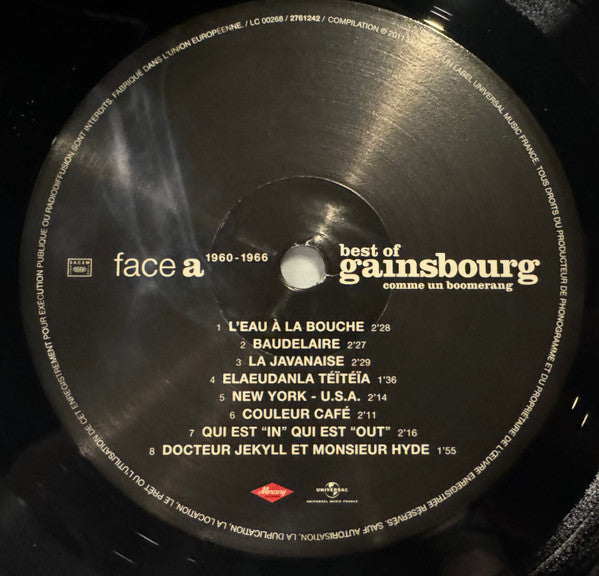 Gainsbourg* : (Best Of) Gainsbourg (Comme Un Boomerang) (2xLP, Comp, RE)