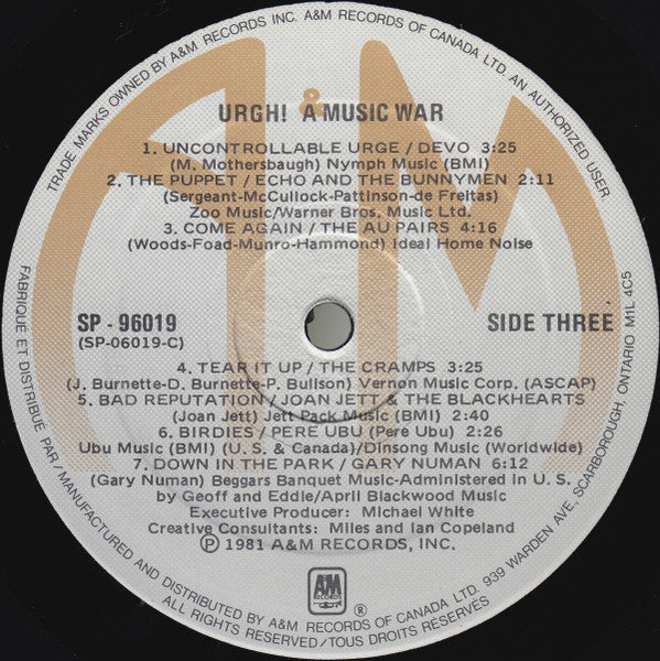 Various : Urgh! A Music War (2xLP, Album, Comp)