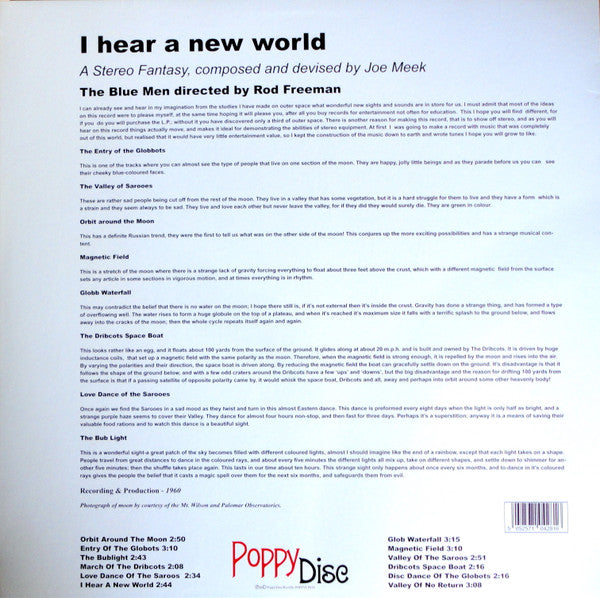 Joe Meek & The Blue Men : I Hear A New World (LP, Album, Ltd, RE)