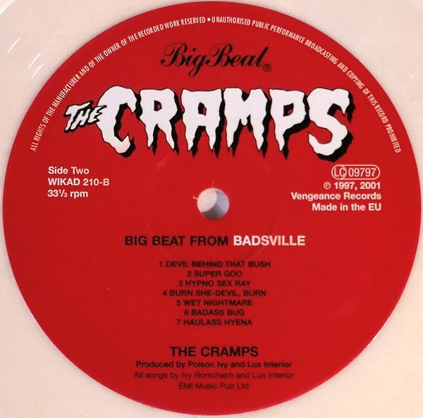 The Cramps : Big Beat From Badsville (LP, Album, RE, Whi)