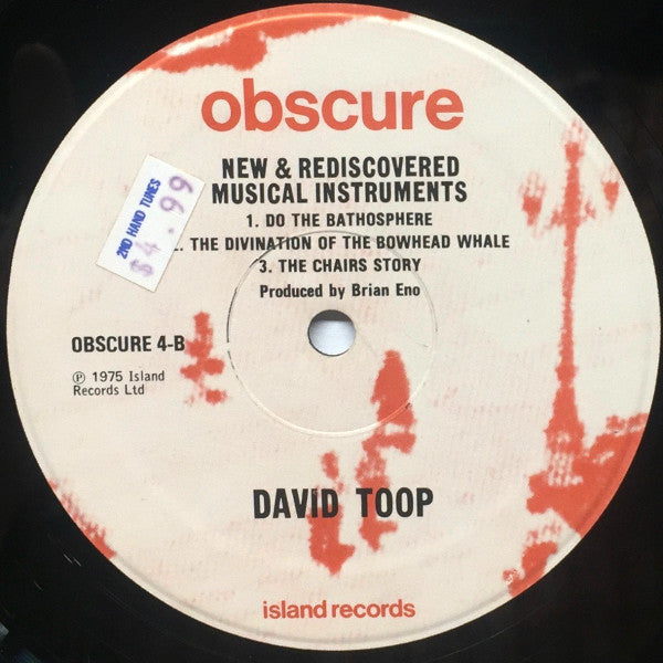 David Toop / Max Eastley : New And Rediscovered Musical Instruments (LP, RP, Red)