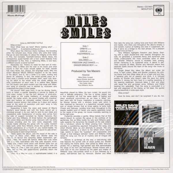 Miles Davis Quintet* : Miles Smiles (LP, Album, RE, 180)