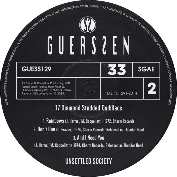 Unsettled Society : 17 Diamond Studded Cadillacs (LP, Comp)
