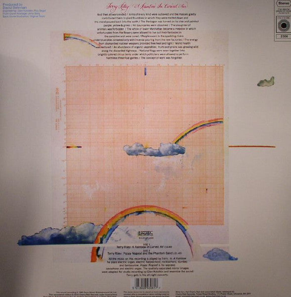 Terry Riley : A Rainbow In Curved Air (LP, Album, RE, RM)