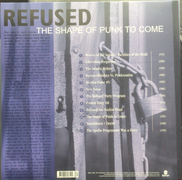 Refused : The Shape Of Punk To Come (A Chimerical Bombination In 12 Bursts) (2xLP, Album, RE, RM, 180)