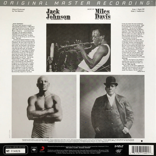 Miles Davis : Jack Johnson (Original Soundtrack Recording) (LP, Album, Ltd, Num, RE, S/Edition, 180)