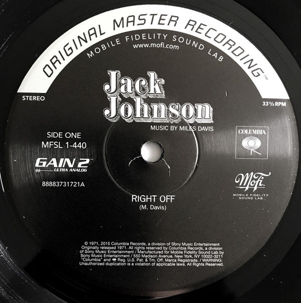 Miles Davis : Jack Johnson (Original Soundtrack Recording) (LP, Album, Ltd, Num, RE, S/Edition, 180)
