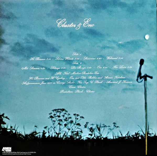 Cluster & Eno* : Cluster & Eno (LP, Album, RE)