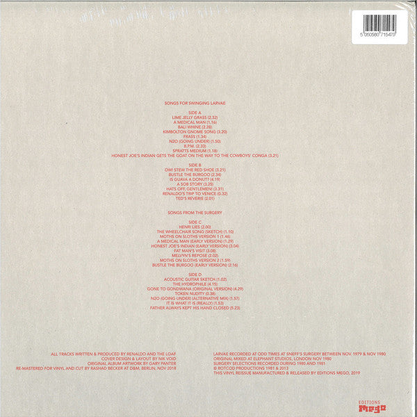 Renaldo & The Loaf : Songs For Swinging Larvae / Songs From The Surgery (LP, Album, RE + LP, Album, RE + Comp, RM)