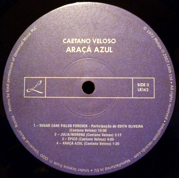 Caetano Veloso : Araçá Azul (LP, Album, RE, 180)