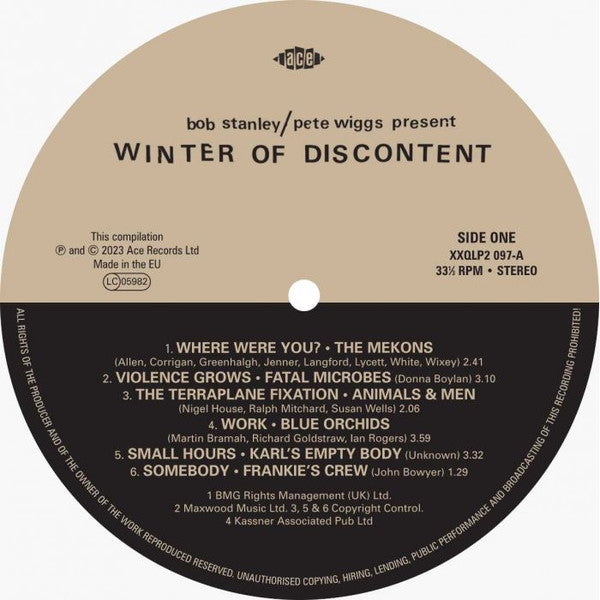 Bob Stanley / Pete Wiggs : Winter Of Discontent (2xLP, Comp)