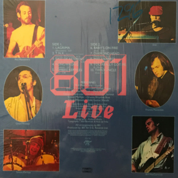 Phil Manzanera / 801 : 801 Live (LP, Album, RE)