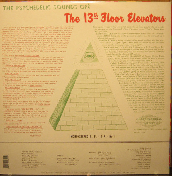 The 13th Floor Elevators* : The Psychedelic Sounds Of The 13th Floor Elevators (LP, Album, Mono, RE + LP, Album, RE, RM + Gat)