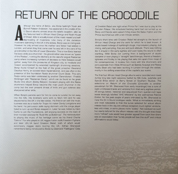 African Head Charge : Return Of The Crocodile (LP, Album)