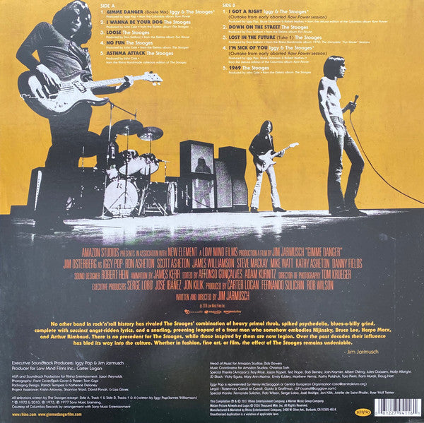 The Stooges : Gimme Danger (Music From The Motion Picture) (LP, Comp)