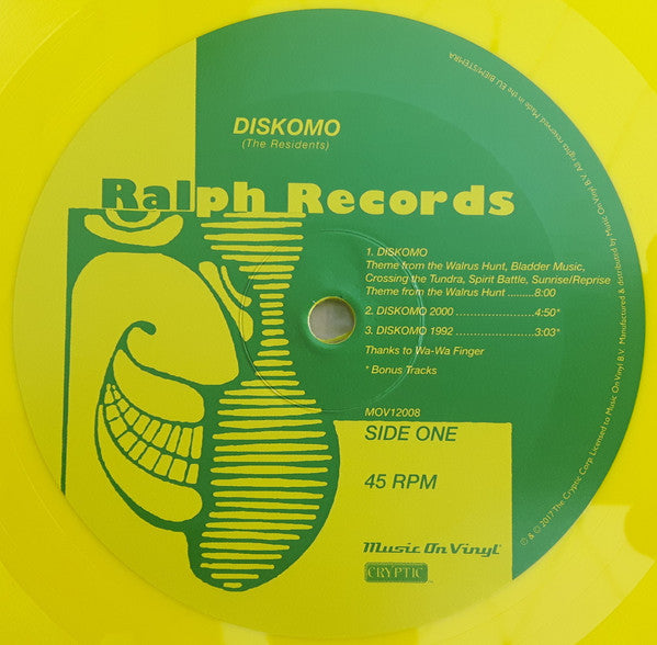 The Residents : Diskomo / Goosebump (12", EP, RSD, Ltd, Num, RE, Yel)