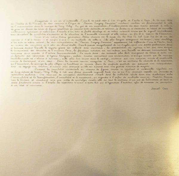 Terry Riley : Persian Surgery Dervishes (2xLP, Album, RE, RM, Gat)