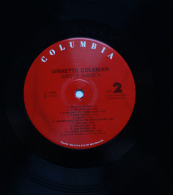 Ornette Coleman, London Symphony Orchestra  Conducted By  David Measham : Skies Of America (LP, Album, RE)