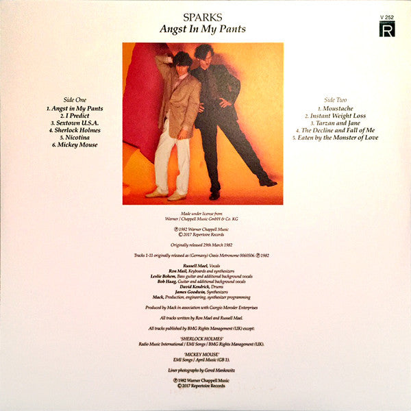 Sparks : Angst In My Pants (LP, Album, Ltd, RE, Red + CD, Album, RE)