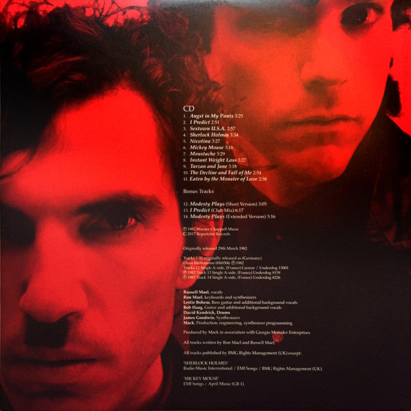 Sparks : Angst In My Pants (LP, Album, Ltd, RE, Red + CD, Album, RE)