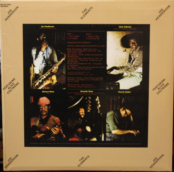 Joe Henderson Featuring Alice Coltrane : The Elements (LP, RE, 180)