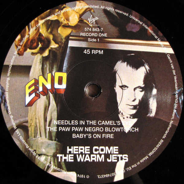 Eno* : Here Come The Warm Jets (2x12", Album, RE, RM, Gat)