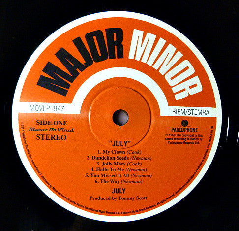 July (3) : July (LP, Album, Mono, M/Print, RE)
