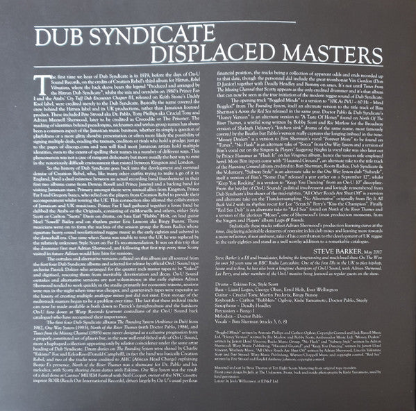 Dub Syndicate : Displaced Masters (LP, Album)